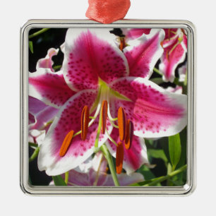 Pink lily pink floral pink flower tropical flower metal tree decoration