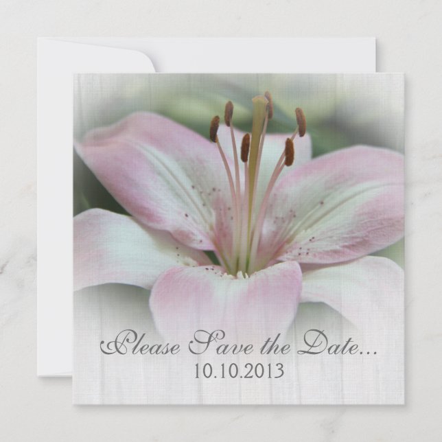 Pink Lily Save-the-date Save The Date (Front)