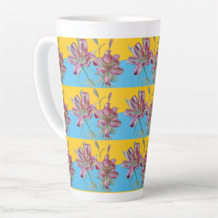 Pink Lily Watercolor Painting Girls Floral Art Mug