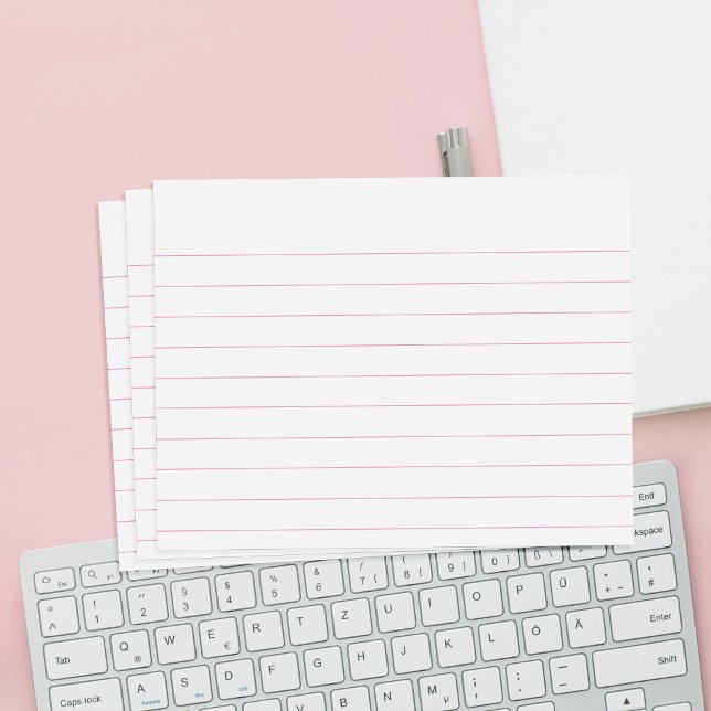 Pink Line Ruled Index Card (Creator Uploaded)