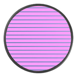 Pink Lined  Hockey Puck