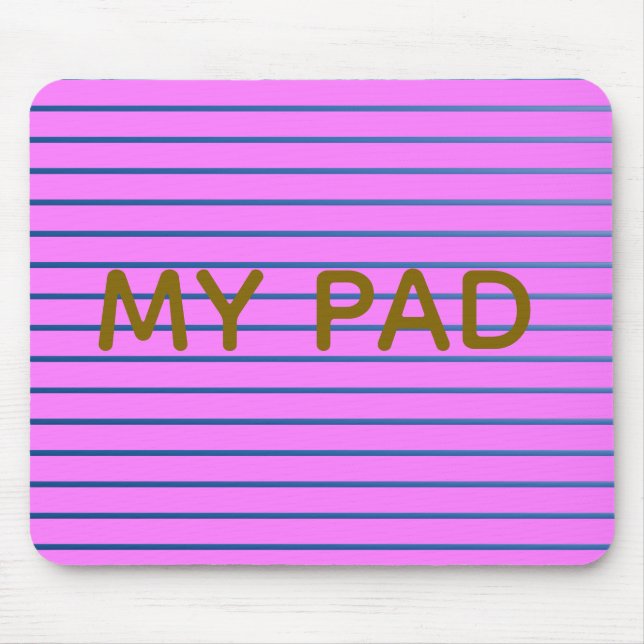 Pink Lined  Mouse Mat (Front)