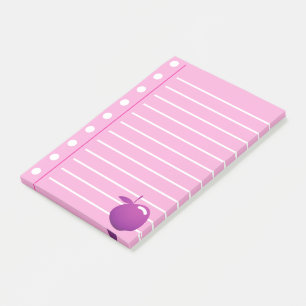 Pink lined Post-it Notes