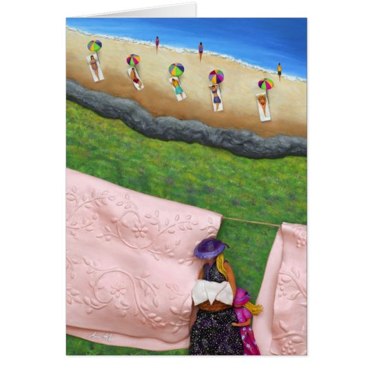Pink Linen Card