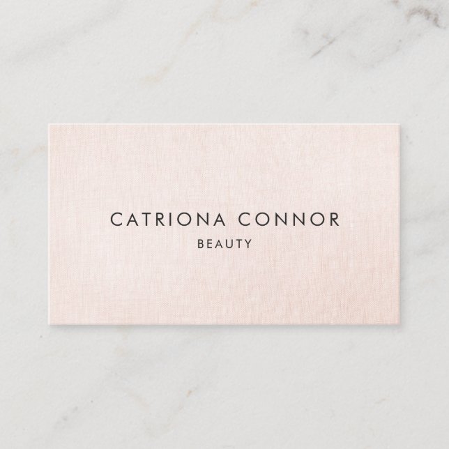 Pink Linen Customer 6 Punch Salon Loyalty Card (Front)