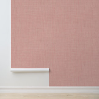 Pink linen texture solid colour wallpaper