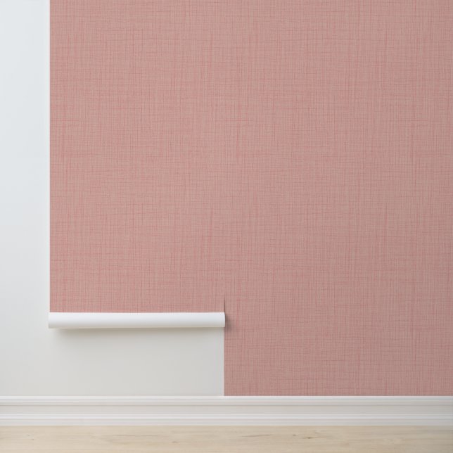 Pink linen texture solid colour wallpaper (Application)