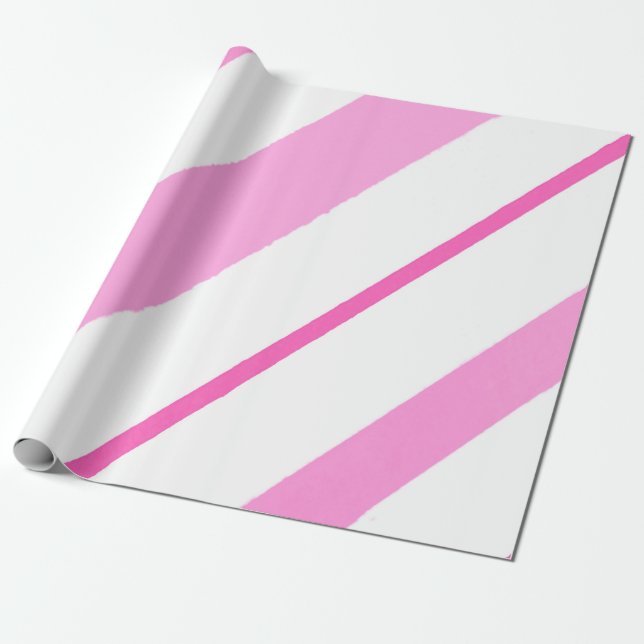 Pink lines wrapping paper (Unrolled)