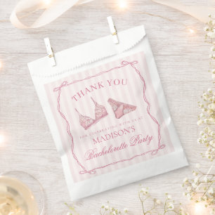 Pink Lingerie Shower Bachelorette Party Dessert Favour Bags