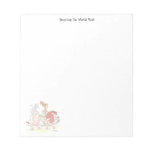 Pink Lion with Little Girl Notepad
