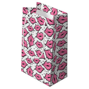 Pink Lip Kiss Lipstick & Beauty Supply Distributor Small Gift Bag
