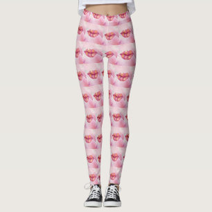 Pink Lip Leggins Leggings