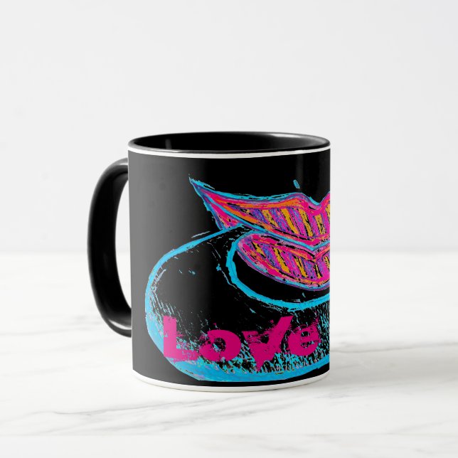 Pink lips and a word baloon or tongue mug (Front Left)