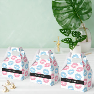 Pink Lips, Blue Lips, Kiss, Your Name, Personalise Favour Box