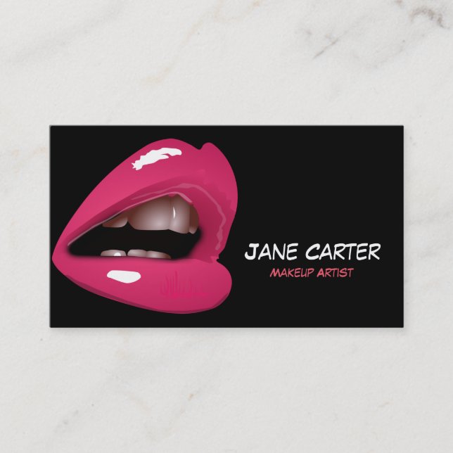 Pink Lips Business Card (Front)