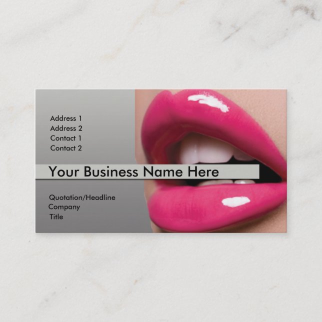 Pink Lips Business Card (Front)