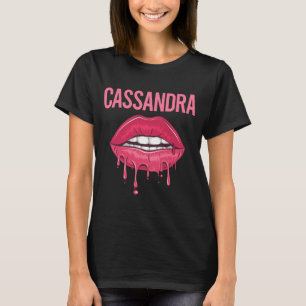 Pink Lips - Cassandra Name T-Shirt