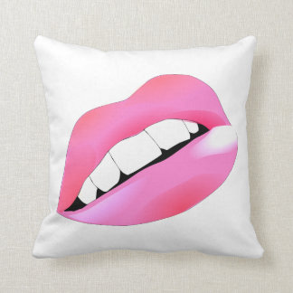 Pink lips cushion