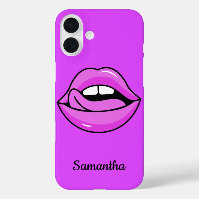 Pink Lips custom name phone cases (Back)