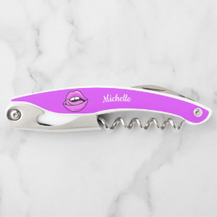 Pink Lips custom name screwdriver Corkscrew