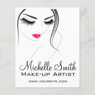 Pink lips Face long lashes Lash Extensions Flyer