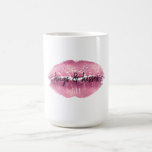 Pink Lips kiss personalised Coffee Mug