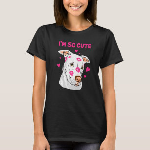 Pink Lips Kiss Sweet American Pitbull   T-Shirt