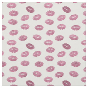 Pink Lips Kisses Fabric