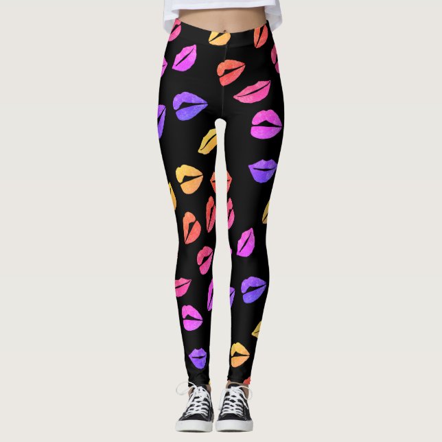 Pink Lips Leggings (Front)