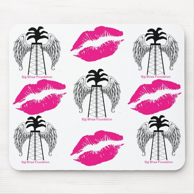 Pink Lips Mouse Mat (Front)