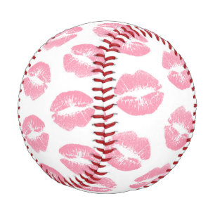 Pink Lips, Pattern Of Lips, Pink Lipstick, Kiss Baseball