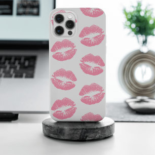 Pink Lips, Pattern Of Lips, Pink Lipstick, Kiss iPhone 15 Pro Max Case