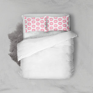 Pink Lips, Pattern Of Lips, Pink Lipstick, Kiss Pillowcase