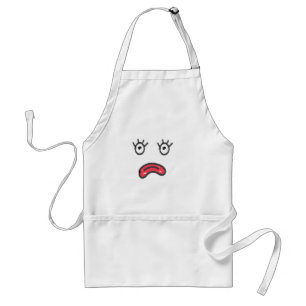 Pink lips sad face standard apron