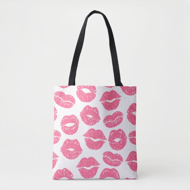 Pink Lips Tote Bag (Front)