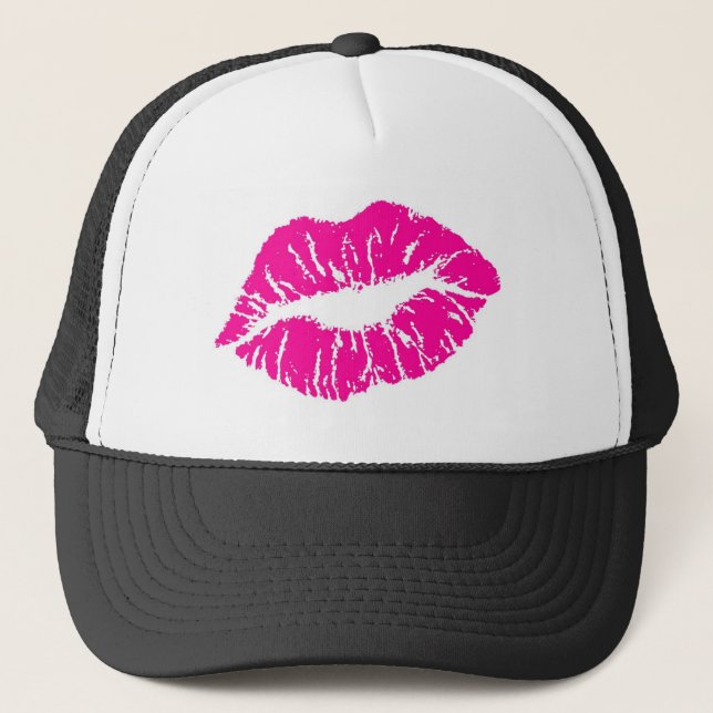 Pink Lips Trucker Hat (Front)
