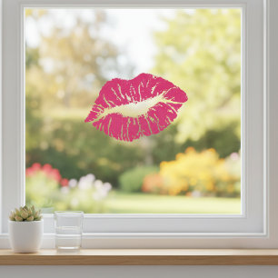 Pink Lips Window Cling