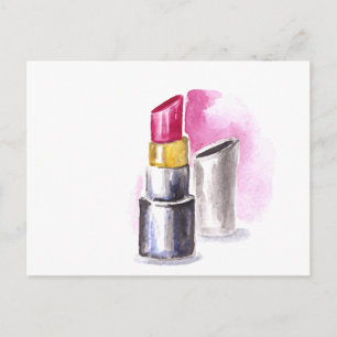 Pink Lipstick Postcard