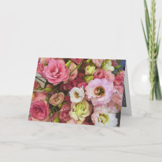 Pink Lisianthus Flowers Card