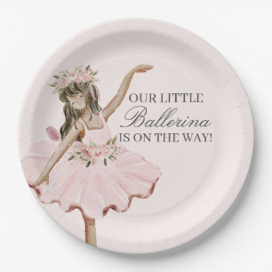 Pink Little Ballerina Plates Ballet Party Decor