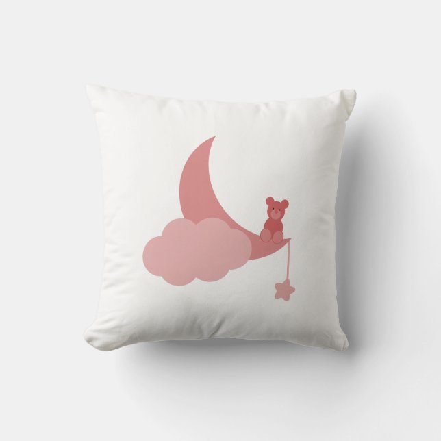 Pink Little Bear Pillow (Front)
