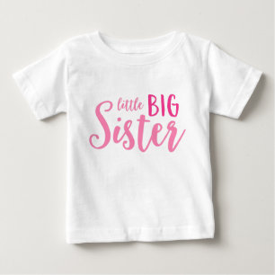 Pink Little Big Sister Toddler Fleece Sweatshirt Baby T-Shirt