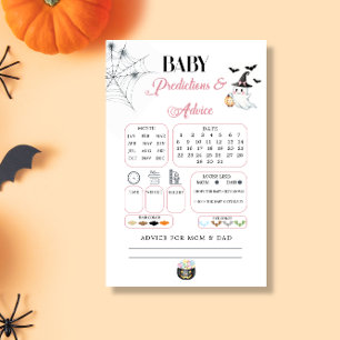 Pink Little Boo Baby Predictions Advice Card
