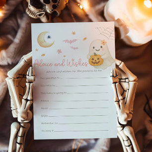 Pink Little Boo Baby Shower Advice and Wishes Game