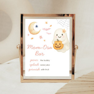 Pink Little Boo Baby Shower Mum Osa Bar Sign