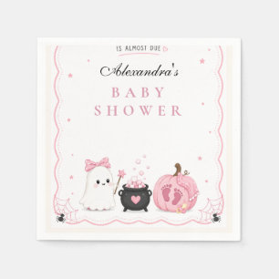Pink Little Boo Baby Shower Napkin