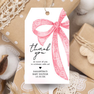 Pink Little Boo Halloween Baby Shower Favour Tags