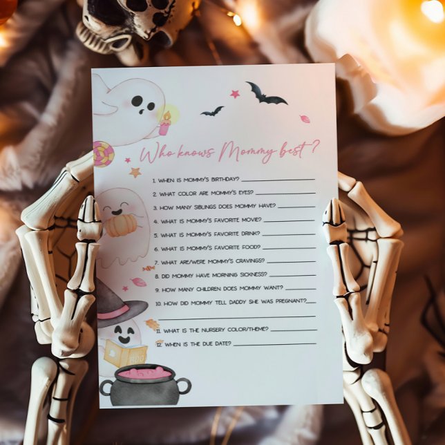 Pink Little Boo Who knows Mummy Best Game (Pink Little Boo Baby Shower Who knows Mommy Best Game)