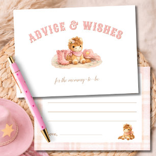 Pink Little Cowgirl Advice & Wishes Mummy Card