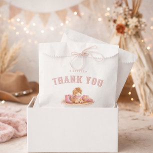 Pink Little Cowgirl Western Girl Baby Shower Favour Bags